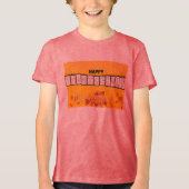 感謝祭(黄クラシック色)プリントTシャツ トライブレンドTシャツ (正面)