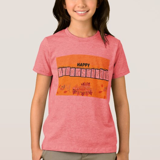 感謝祭(黄クラシック色)プリントTシャツ トライブレンドTシャツ (正面)