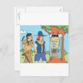 感謝祭/ATM/金融/銀行券ギフト シーズンポストカード (正面/裏面)