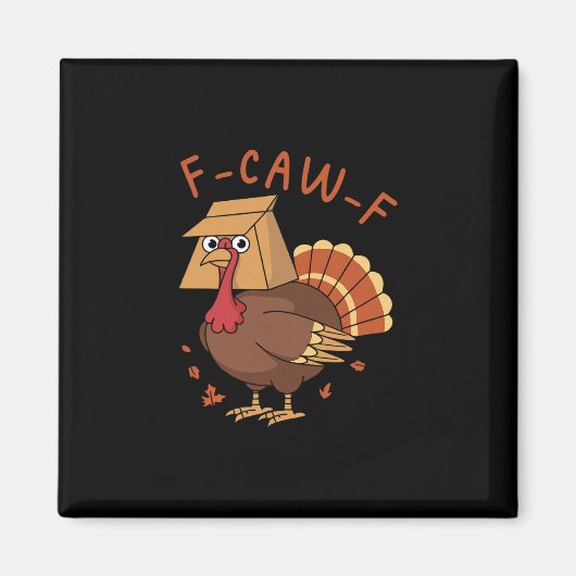 感謝祭 F-caw-f 七面鳥 お笑い メンズ マグネット (正面)