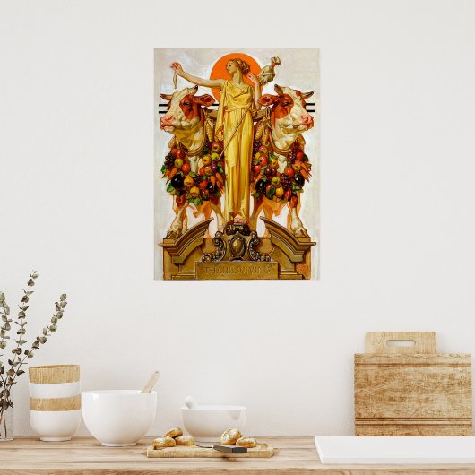 感謝祭 – Leyendecker ポスター (キッチン)