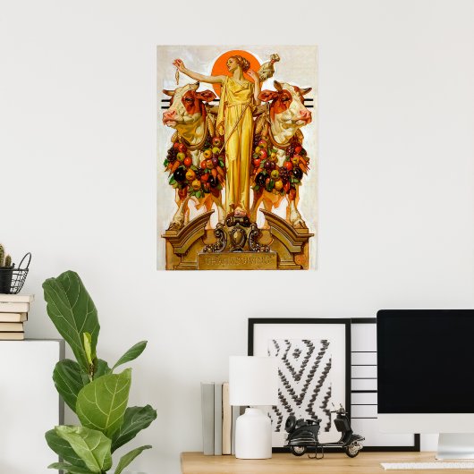 感謝祭 – Leyendecker ポスター (ホームオフィス)