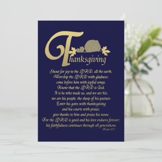 感謝祭 – Psalm 100 シーズンカード (スタンド正面)