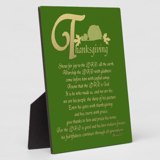 感謝祭 – Psalm 100 フォトプラーク (側面)