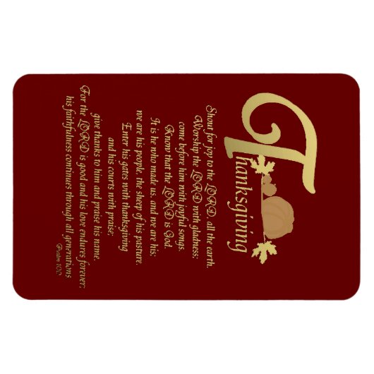 感謝祭 – Psalm 100 マグネット (横)