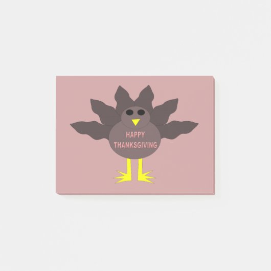 感謝祭PlUcked Turkey Post it notes Pad ポストイット (正面)