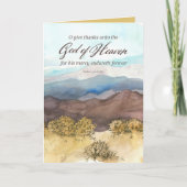 感謝祭Psalms 136感謝のためにあなた山 カード (正面)