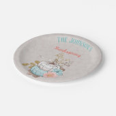 感謝祭Taupe Aquaコーラルカボキントルコ ペーパープレート (アングル)