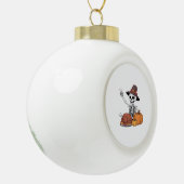 感謝祭X線スケルトンおもしろいロックハンド秋L セラミックボールオーナメント (左)