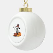 感謝祭X線スケルトンおもしろいロックハンド秋L セラミックボールオーナメント (右)