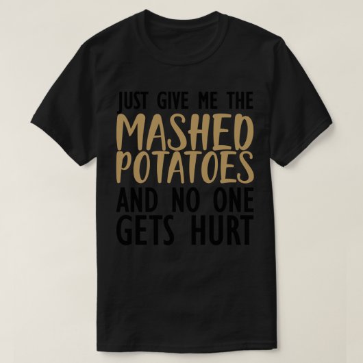 感謝私与えはマシド・ポテトを Tシャツ (デザイン正面)