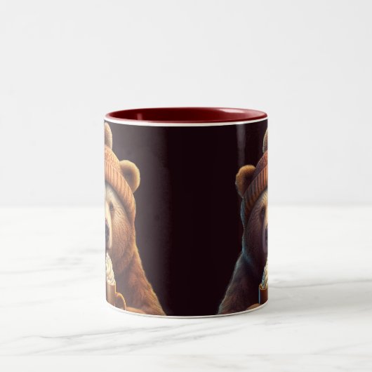 感謝秋のカボチャのスパイスベア ツートーンマグカップ (中央)