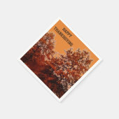 感謝秋の木のナプキン スタンダードカクテルナプキン (角)