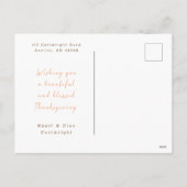 感謝秋の葉の配置 シーズンポストカード (裏面)