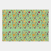 感謝秋の野菜パターン名 ラッピングペーパーシート (正面2)