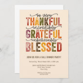 感謝秋ハーベストディナーパーティー 招待状 (正面/裏面)