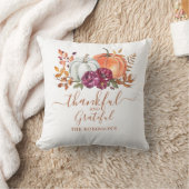 感謝秋秋かぼちゃ水色 クッション (ブランケット)