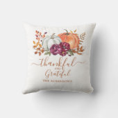 感謝秋秋かぼちゃ水色 クッション (裏面)