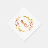 感謝秋紅葉感謝祭モダン スタンダードカクテルナプキン (角)