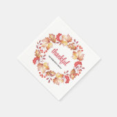 感謝秋紅葉感謝祭モダン スタンダードカクテルナプキン (角)