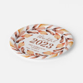 感謝紅葉パーソナライズされた感謝祭 ペーパープレート (アングル)