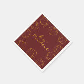 感謝素朴のカボチャのフレーム感謝祭 スタンダードカクテルナプキン (角)