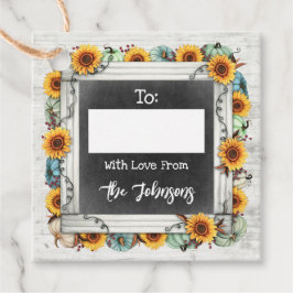 感謝素朴のヒマワリ書を フェイバータグ