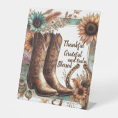 感謝素朴の台座看板 台座サイン (正面)