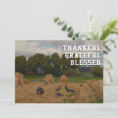 感謝素朴エレガント心に満ち賛美た収穫 シーズンカード (スタンド正面)