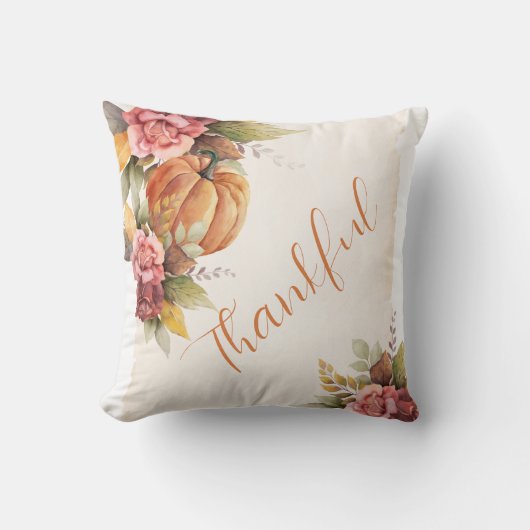 感謝素朴カボチャフローラ感謝祭 クッション (正面)