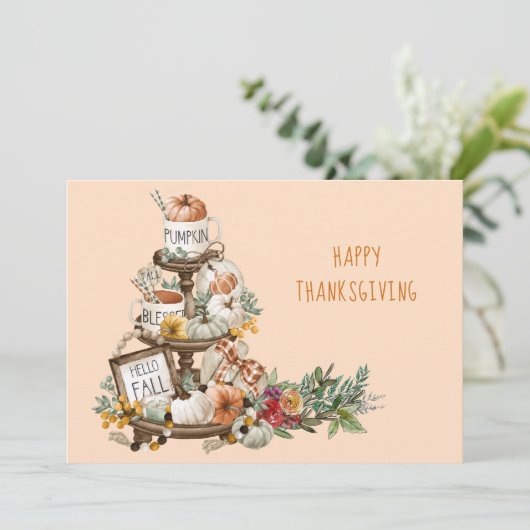 感謝素朴カード (スタンド正面)