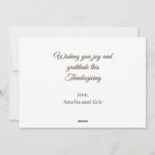 感謝素朴感謝の秋賛美のコテージ シーズンカード (裏面)