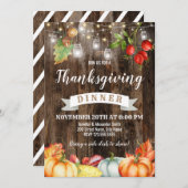 感謝素朴祭の晩餐 招待状 (正面/裏面)