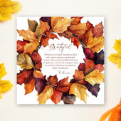 感謝素朴秋リース感謝祭 招待状