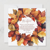 感謝素朴秋リース感謝祭 招待状 (正面)