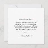 感謝結婚のスクエアエレガントカード (裏面)