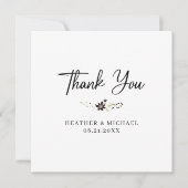 感謝結婚のスクエアエレガントカード (正面)