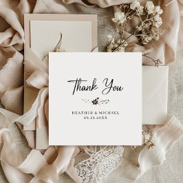 感謝結婚のスクエアエレガントカード