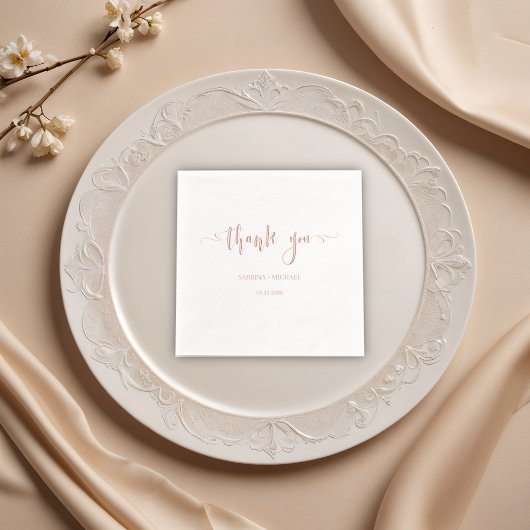 感謝結婚の 箔ナプキン