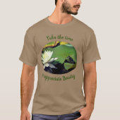 感謝美しいのカエルの感動的言葉 Tシャツ (正面)