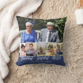 感謝色カスタム6パーソナライズされたフォトコラージュ クッション (ブランケット)