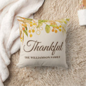 感謝色パーソナライズされたの紅葉 クッション (ブランケット)