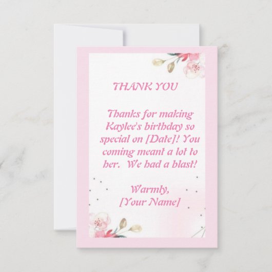 感謝表現の一言：フラットサンキューカードMes サンキューカード (正面)