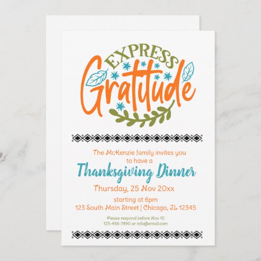 感謝表現心 招待状 (正面/裏面)