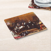 感謝記念写真 スクエアペーパーコースター (アングル)