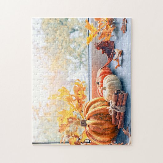 感謝記念撮影カボチャ写真機 ジグソーパズル (縦)