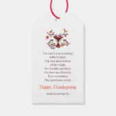 感謝詩の国素朴の紅葉 ギフトタグ (裏面)