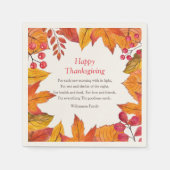 感謝詩の国素朴の紅葉 スタンダードカクテルナプキン (正面)