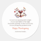 感謝詩の国素朴の紅葉 ラウンドシール (正面)