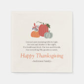 感謝詩の国素朴秋のカボチャ スタンダードカクテルナプキン (正面)